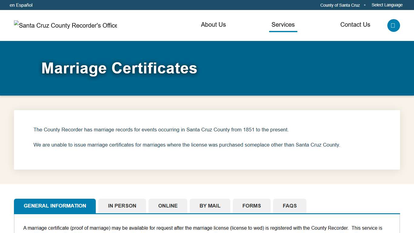 Marriage Certificates